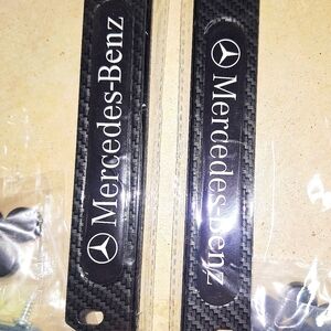 Mercedes-Benz Black Carbon Fiber License Plate Frames Set of 2